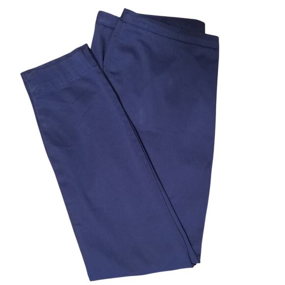 Tommy Bahama Womens Size 14 Blue Boracay Cigarette Pant Slim Chinos Side Zip - Picture 5 of 7